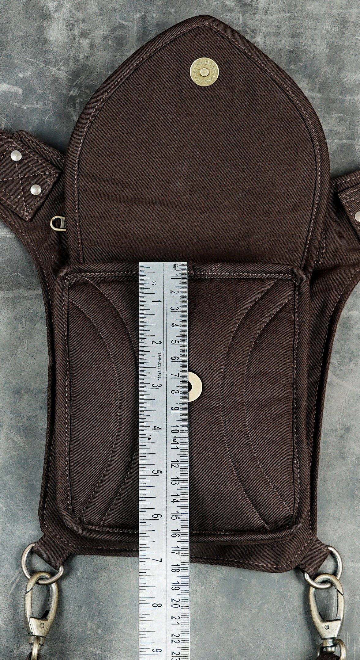 Cotton utility thigh bag for festivals concerts and travel
