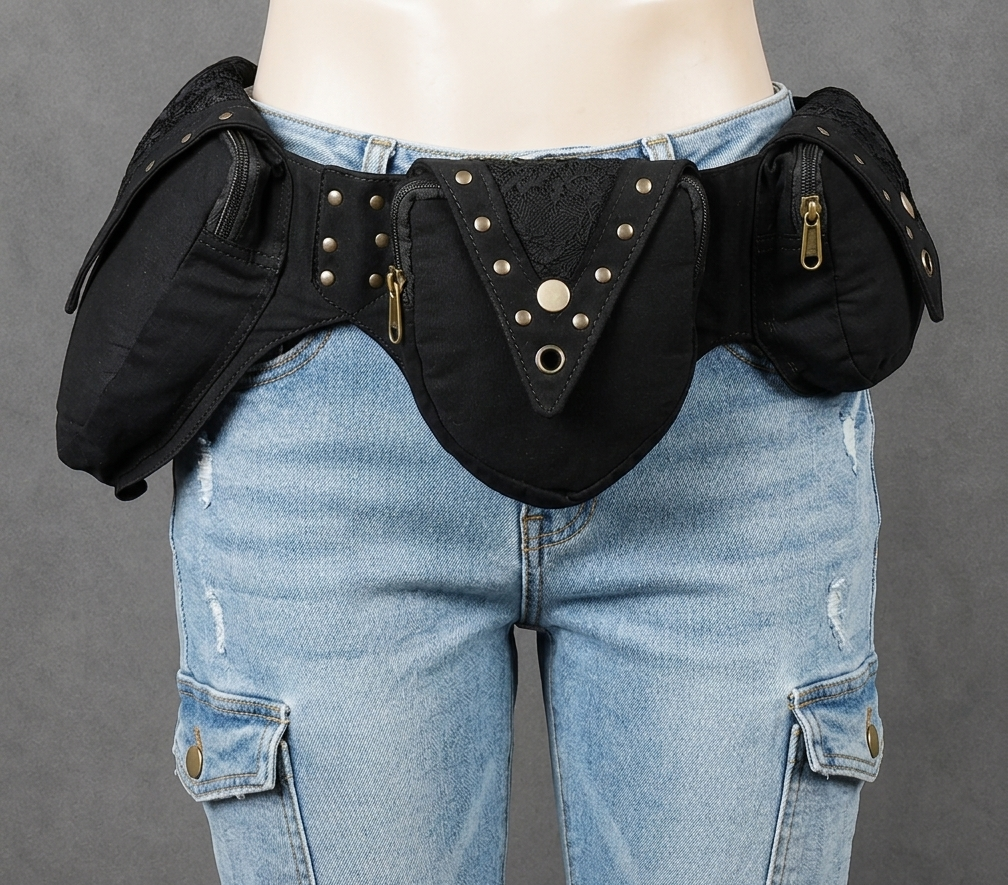 Durable cotton waist belt for festivals and outdoor events