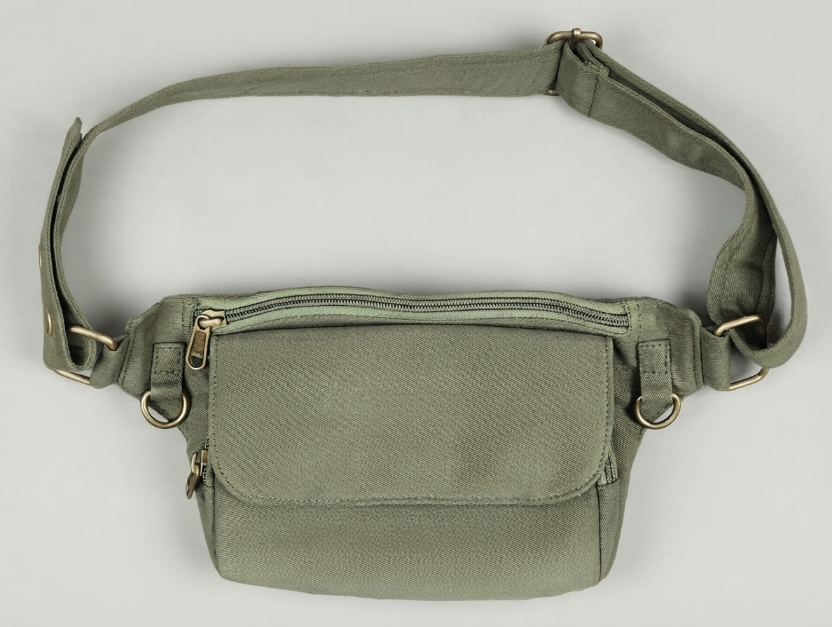 Handmade black utility belt bag for hands free everyday use