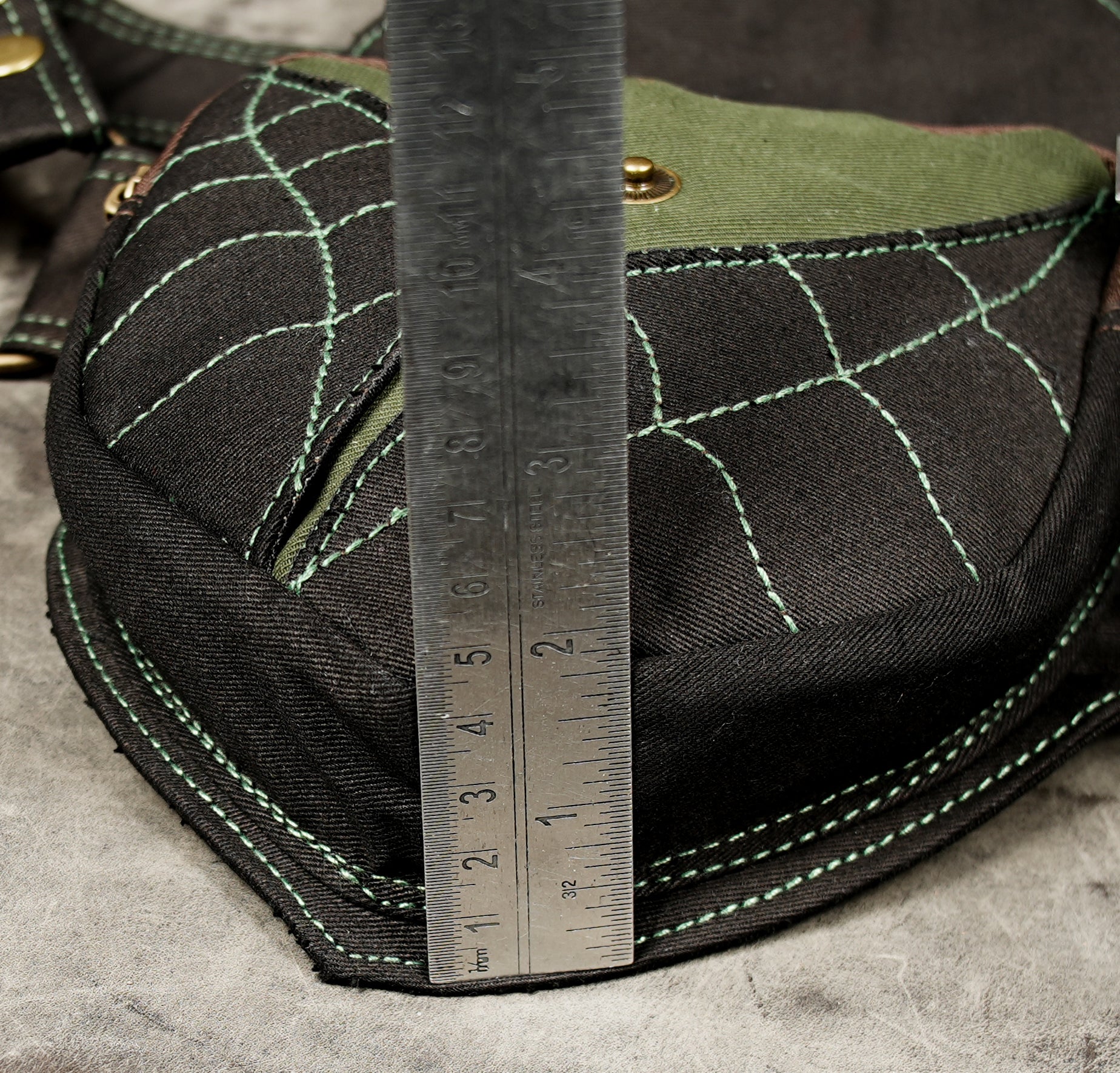 Black travel money belt with two secure pockets, zip compartments and adjustable strap