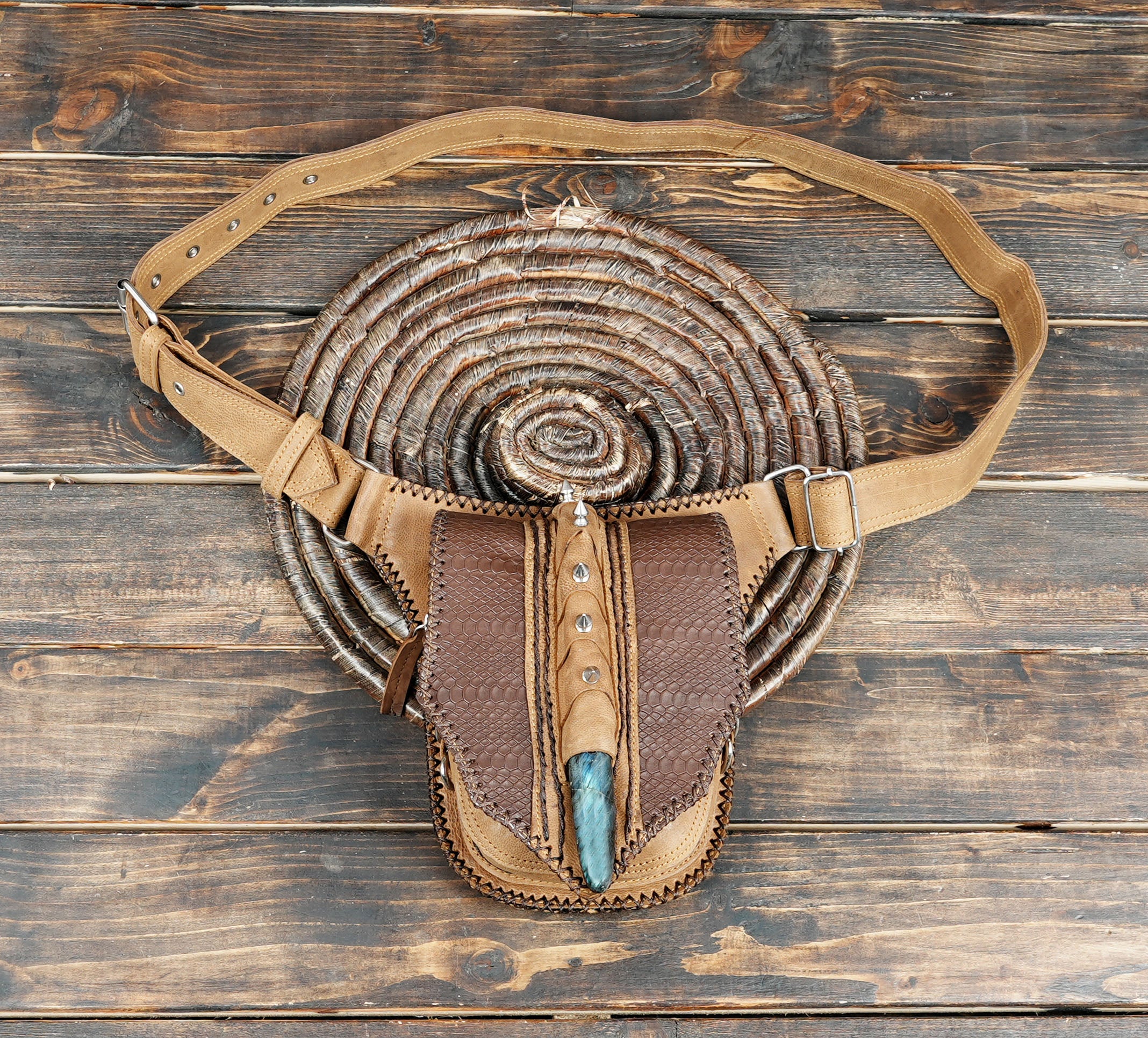 Adjustable leather waist belt for everyday carry