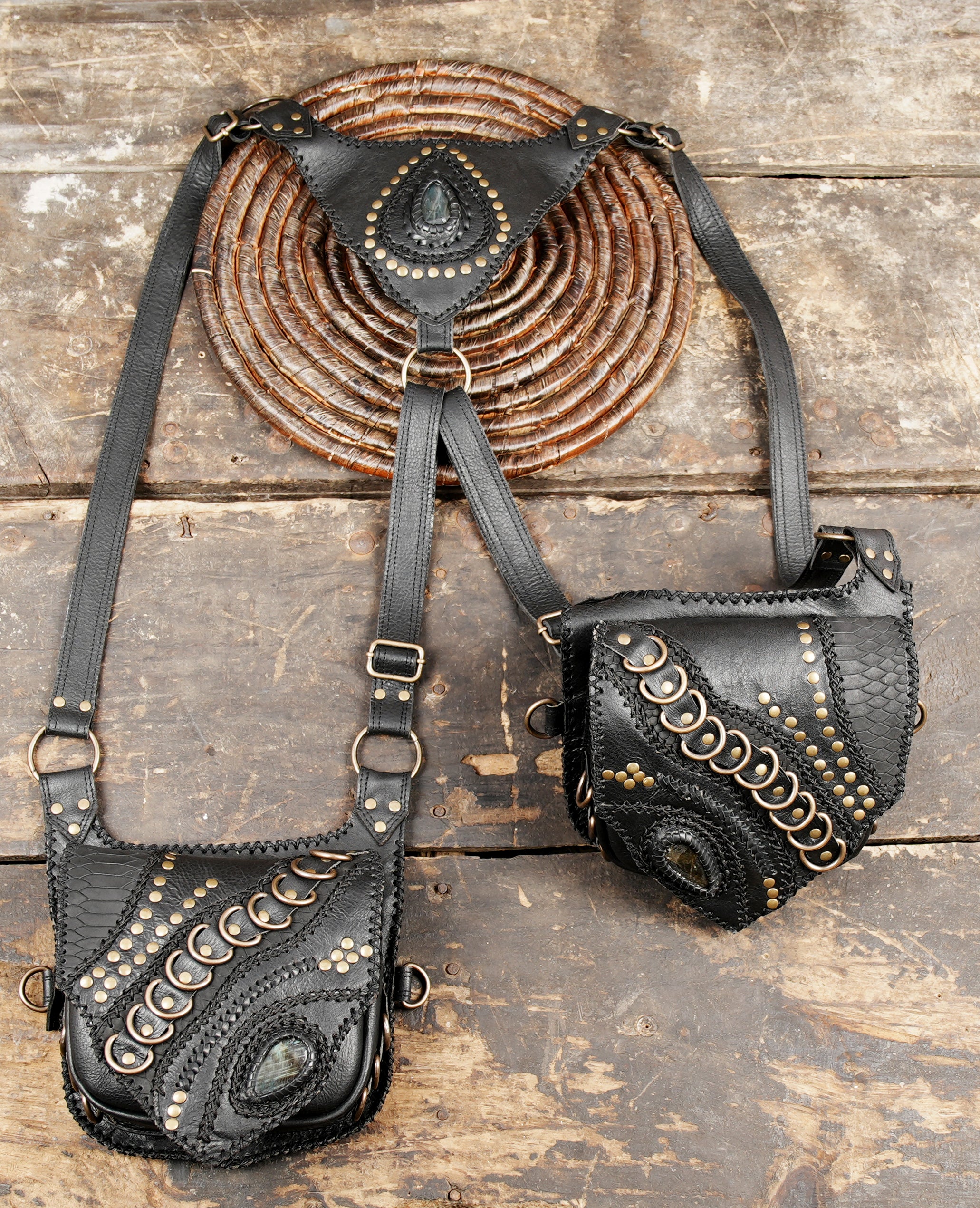 Durable leather utility holster for travel and festivals