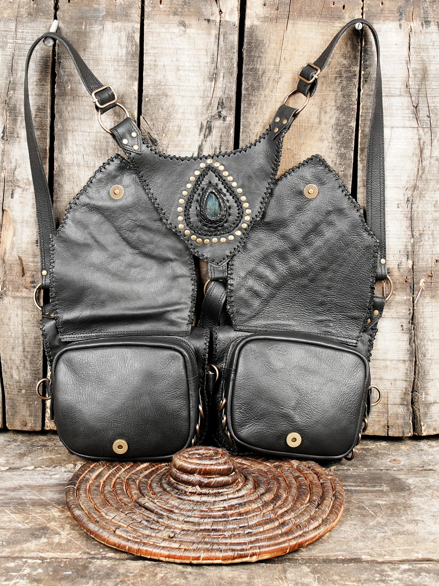 Alternative fashion leather chest holster bag