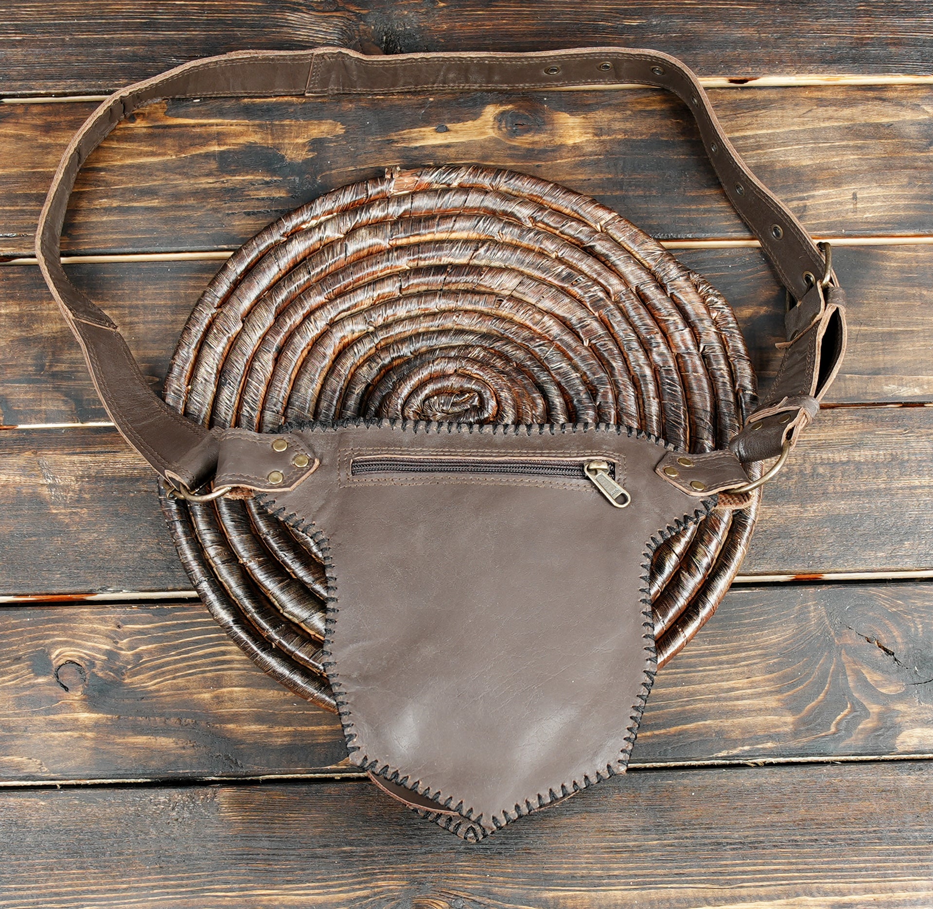 Festival ready leather waist belt with artisan craftsmanship