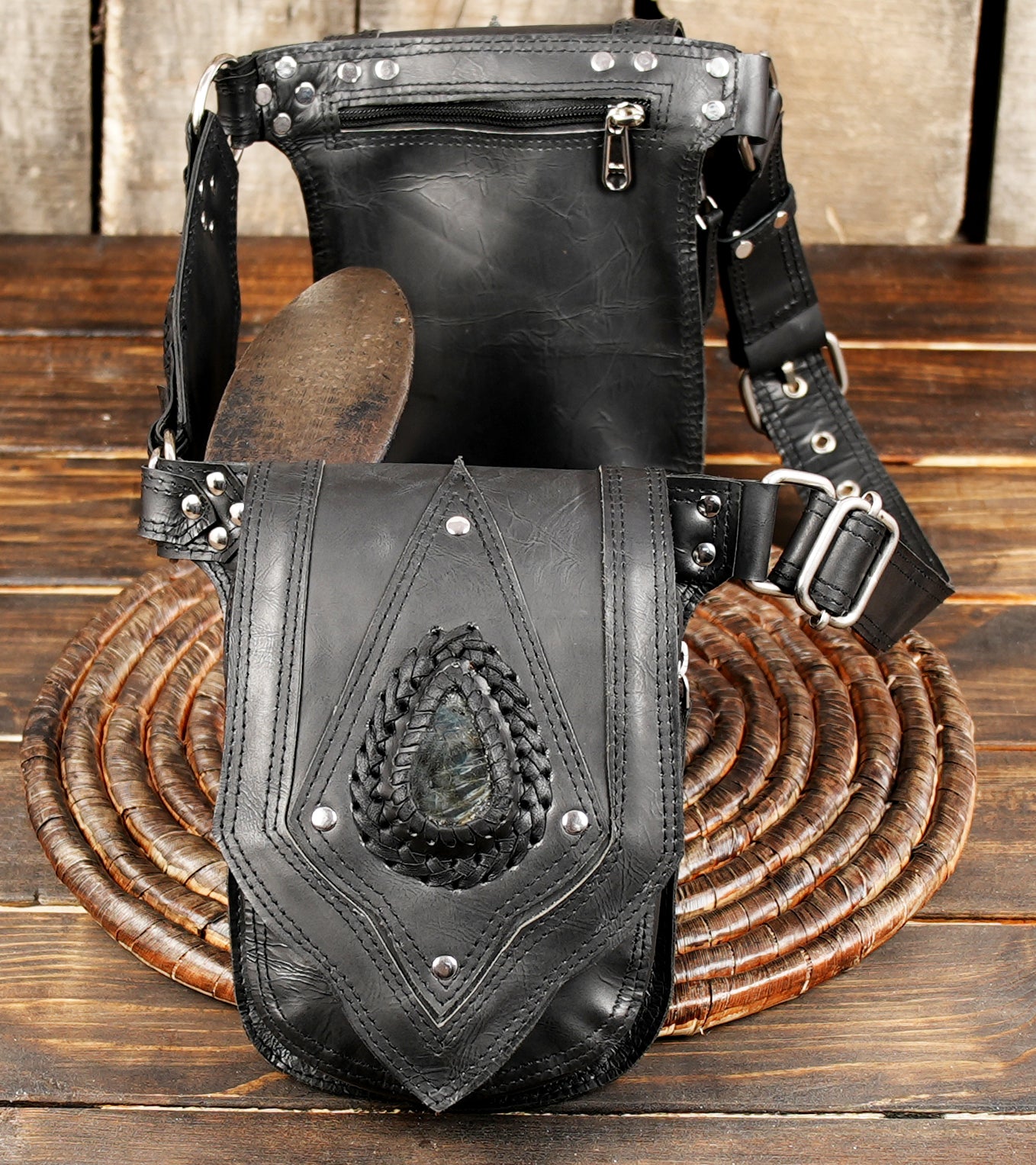 Handmade leather waist belt for festivals and lifestyle wear