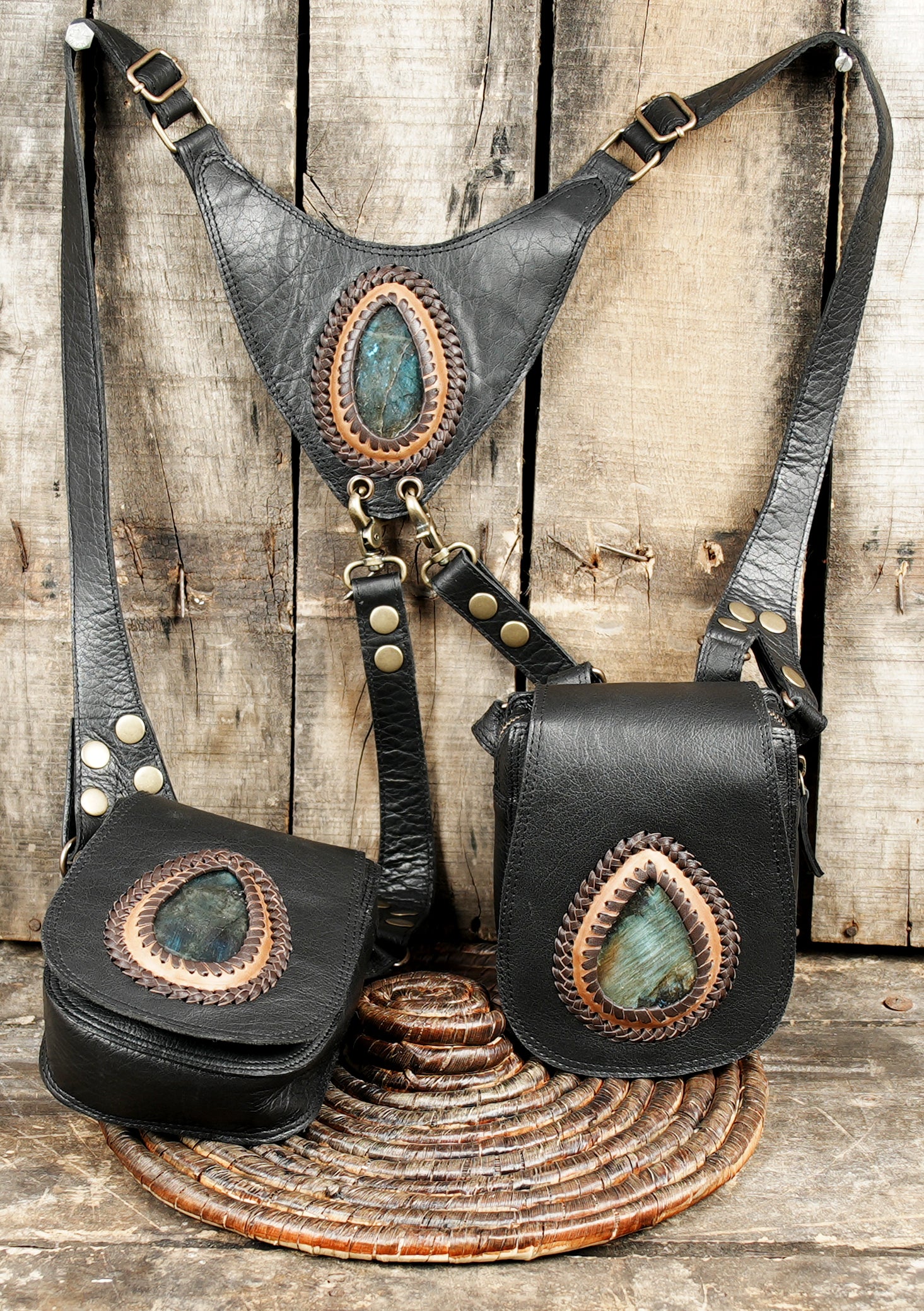 Buy Leather Holster Bag, Phone Holster Vest, Chest Holsters, Festival Harness Bag Online in usa 