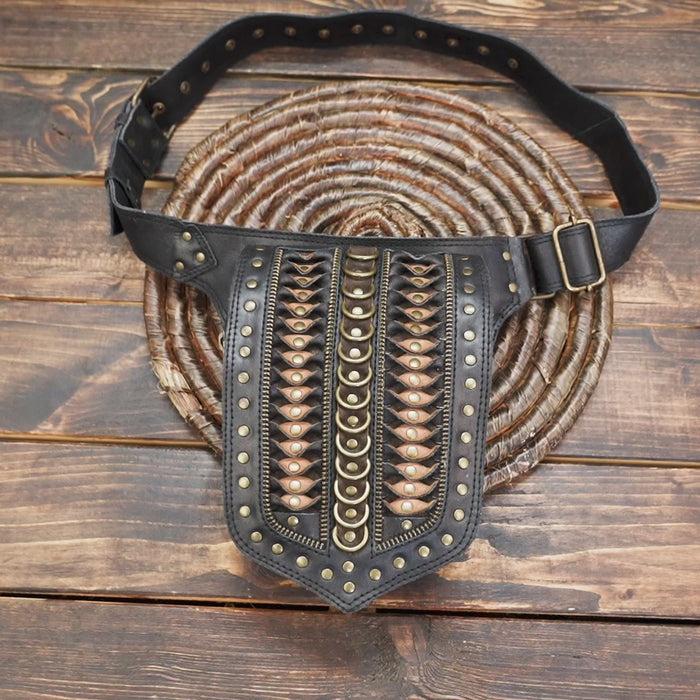 Classy Waist Bag Black Color Leather Waist Pouch Big Size Trendy and Stylish Belt Bag Women and Girls College and Daily Use Travel Bag