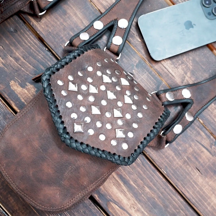 Leather Handmade Holster || Utility Leather Holster Belt || shoulder bag || Adjustable straps || Utility Holster || Burning Man holster ||