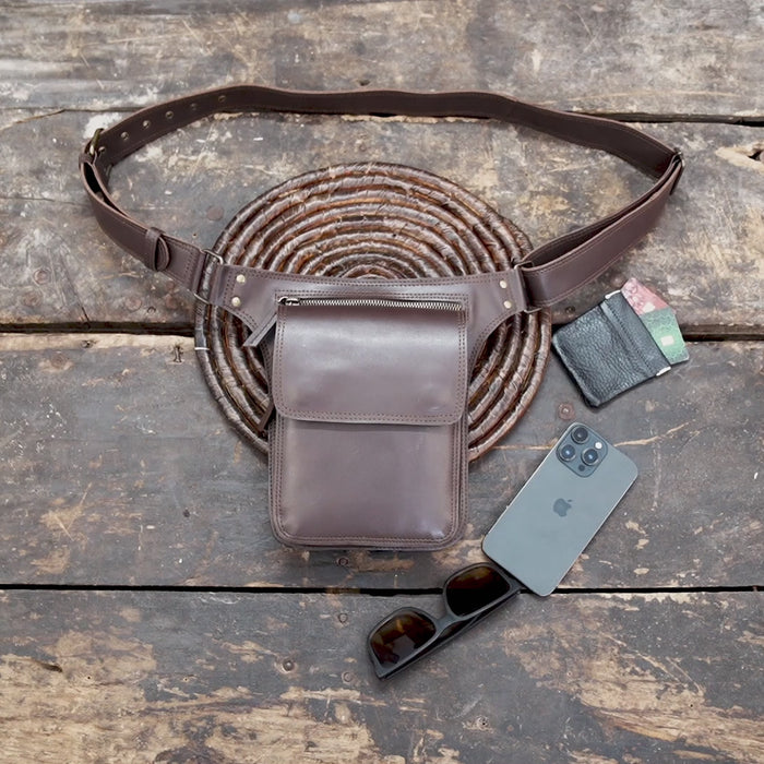 Leather Waist Bags for Men & Women | Personalized Belt 