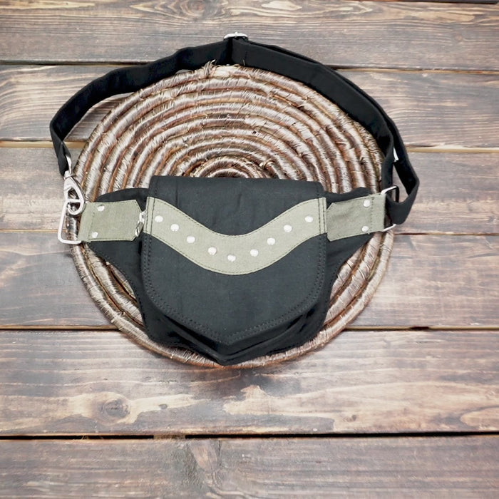 Burning Man inspired cotton waist belt bag with unique design