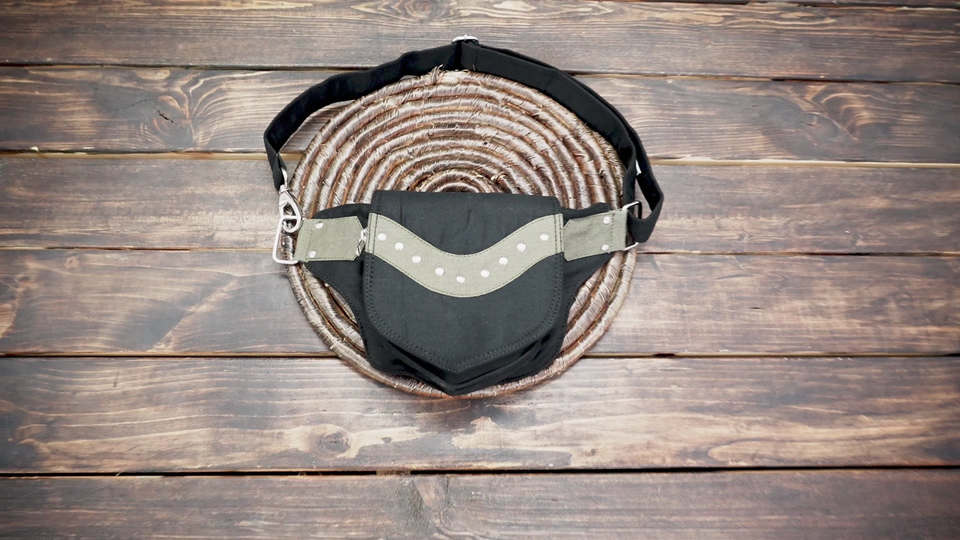 Burning Man inspired cotton waist belt bag with unique design