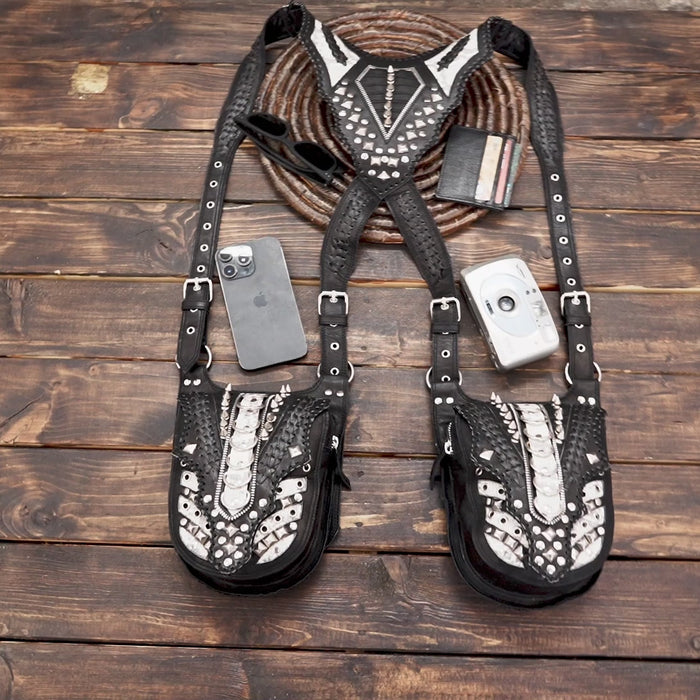 festival leather holster harness for men and women