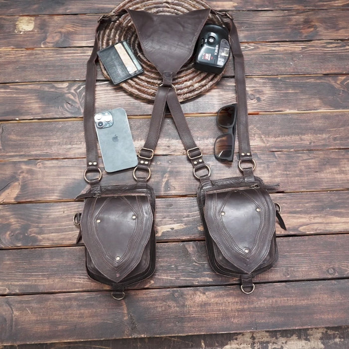 Designed with two spacious pouches, it provides ample room to store your essentials such as phone, wallet, or keys, while keeping your hands completely free.