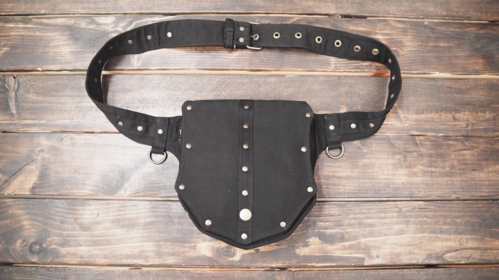 Festival Style Cotton Hip Bag Belt with Stud Details