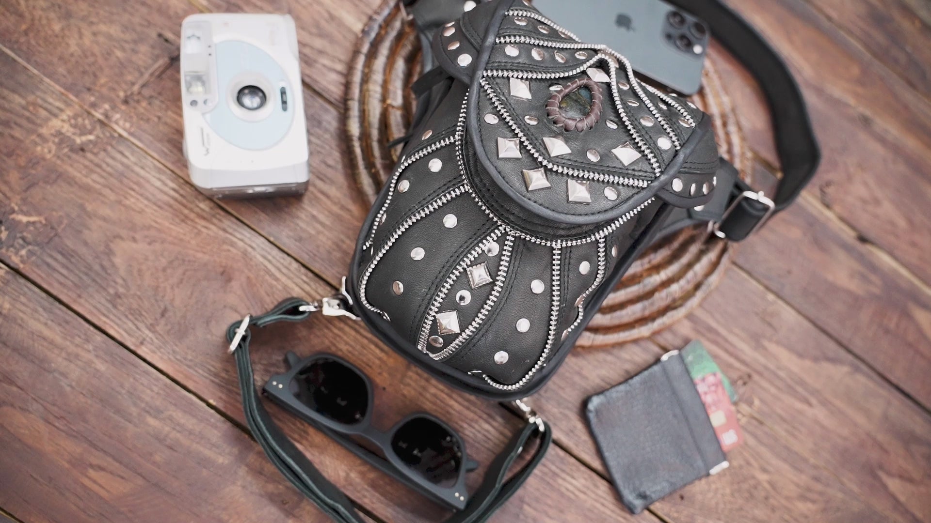  Leather Double Strap Leg Bag, Perfect for Festivals and Travelling. Utility Belt Steampunk Styleb with creativity 