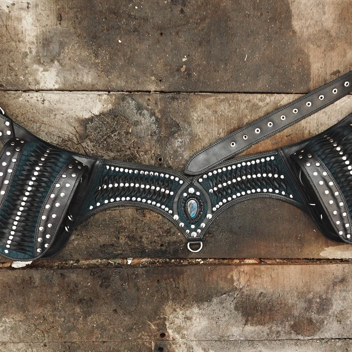 Handmade Leather Hip Bag: Festival Utility Belt with Studs with best creativity 