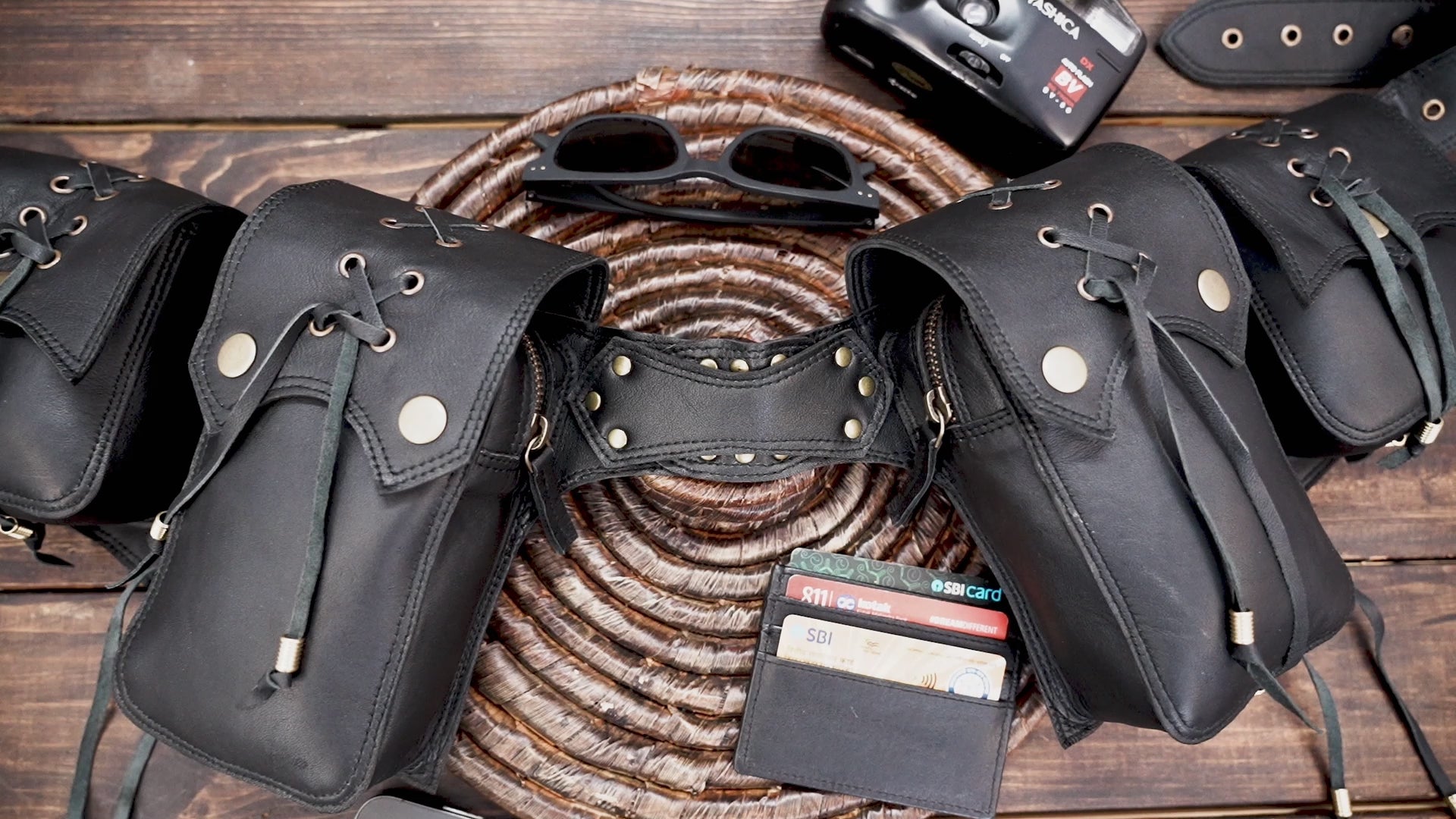 Stylish leather waist belt for travel, hiking, and fashion