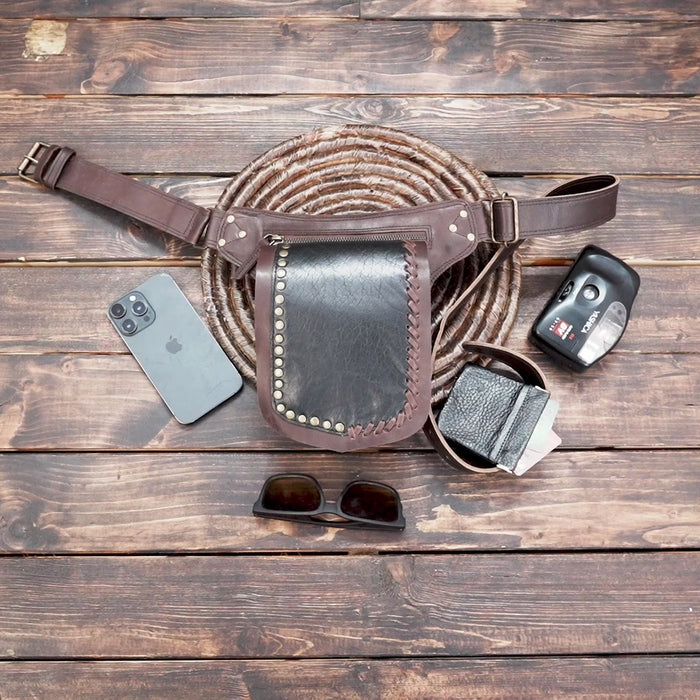 Leather Fanny Pack | Genuine Leather Waist Bag for Men & Women - The Leather Warehouse