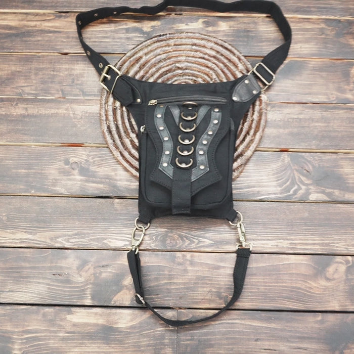 Handmade cotton festival pouch with adjustable shoulder strap